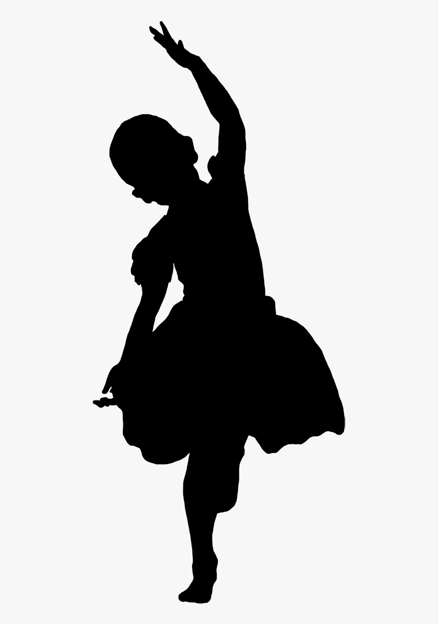 Silhouette Little Girl Dancing, HD Png Download, Free Download