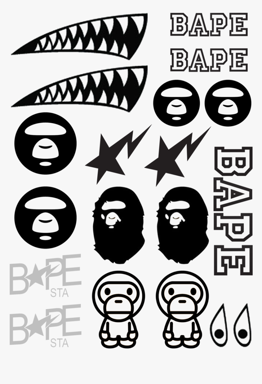 Designer Stencils Customizerdepot - Bape Stencil For Shoes, HD Png Download, Free Download
