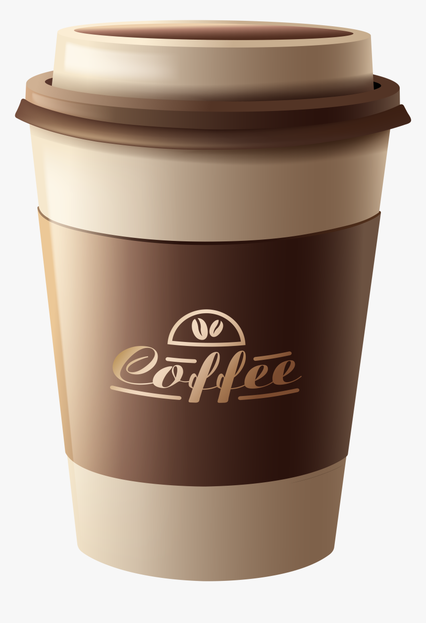 Brown Plastic Coffee Cup Png Clipart Image - Plastic Coffee Cup Png, Transparent Png, Free Download