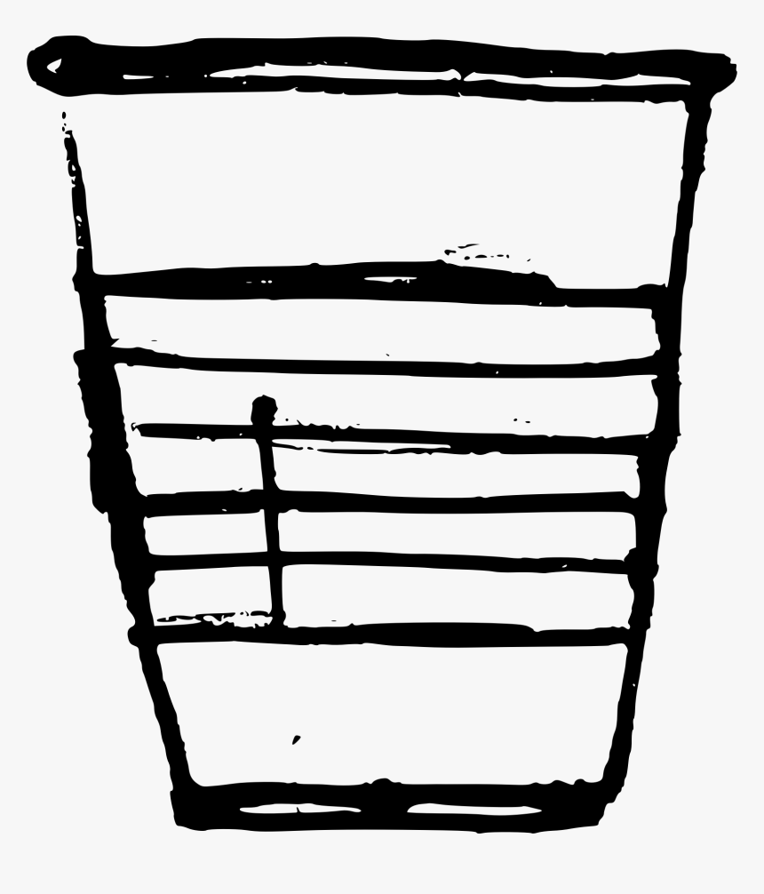 Clipart Plastic Cup - Plastic Cup Drawing Png, Transparent Png, Free Download