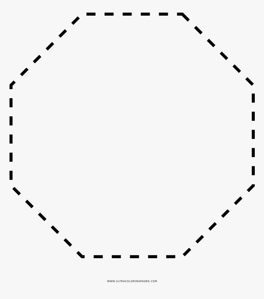 Dashed Octagon Coloring Page - 100 Days Of School Vector, HD Png Download, Free Download