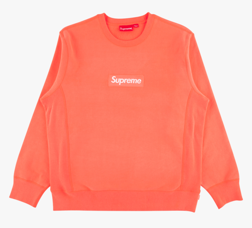 Supreme Box Logo Crewneck "fw - Orange Worker Jacket French, HD Png Download, Free Download