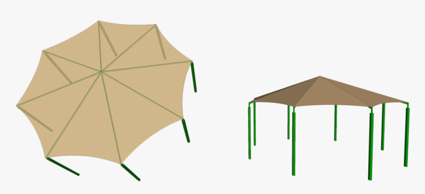 Octagon Shade Structure Concept - Umbrella, HD Png Download, Free Download