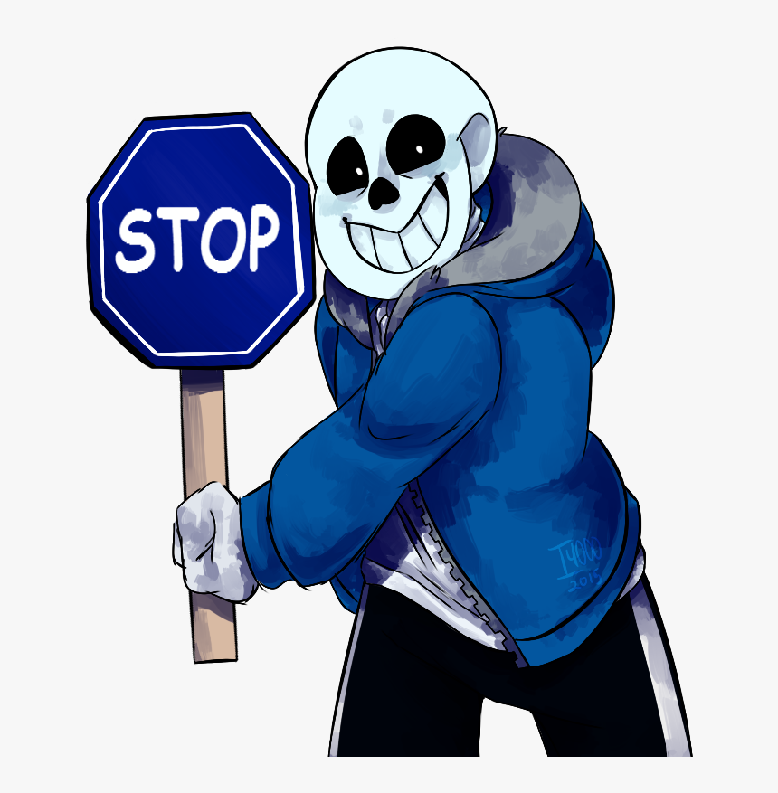 Stop 201 Undertale Elmo Blue Cartoon Fictional Character - Stop Sign, HD Png Download, Free Download