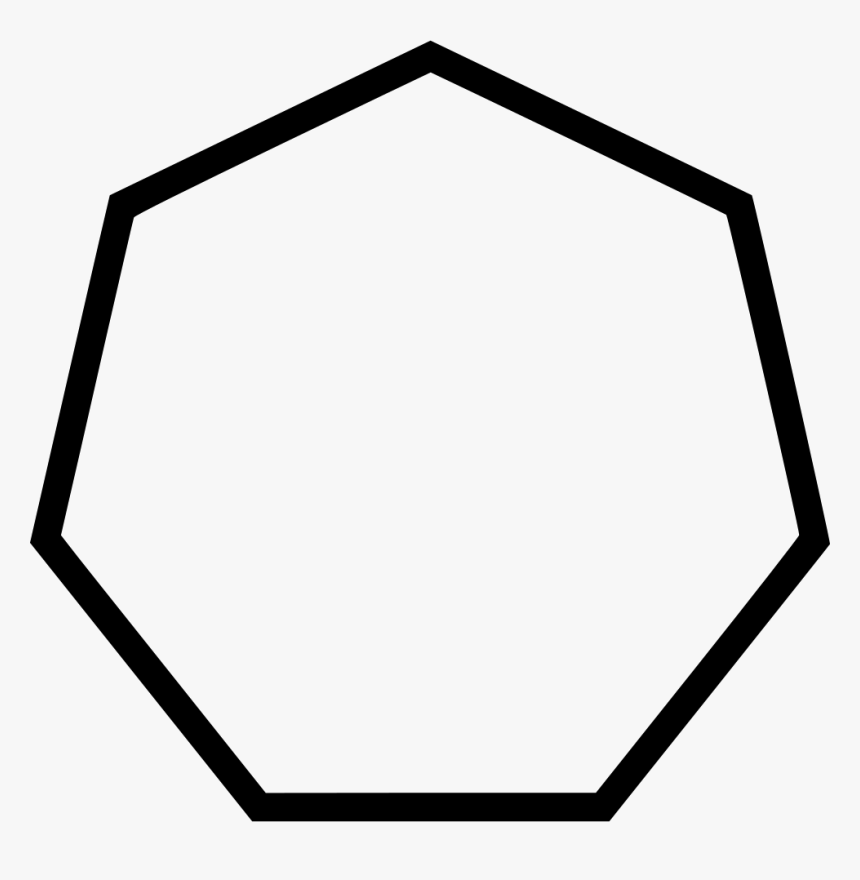 Hexagon Heptagon Mattawa - Heptagon Black And White, HD Png Download, Free Download