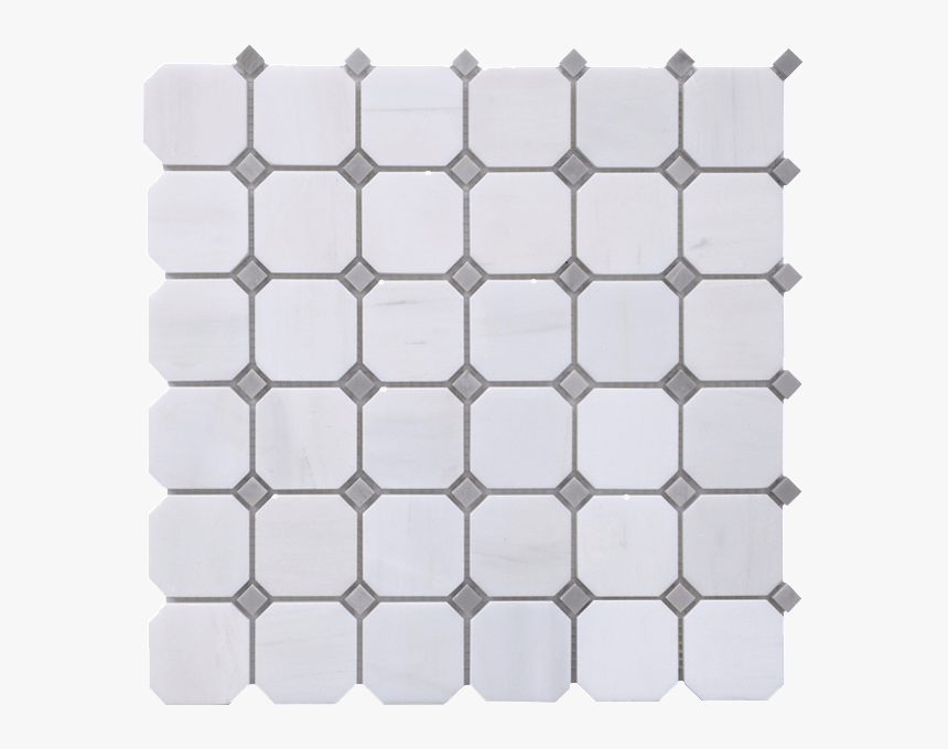 Glacier White Polished Octagon Mosaic - Marble, HD Png Download, Free Download