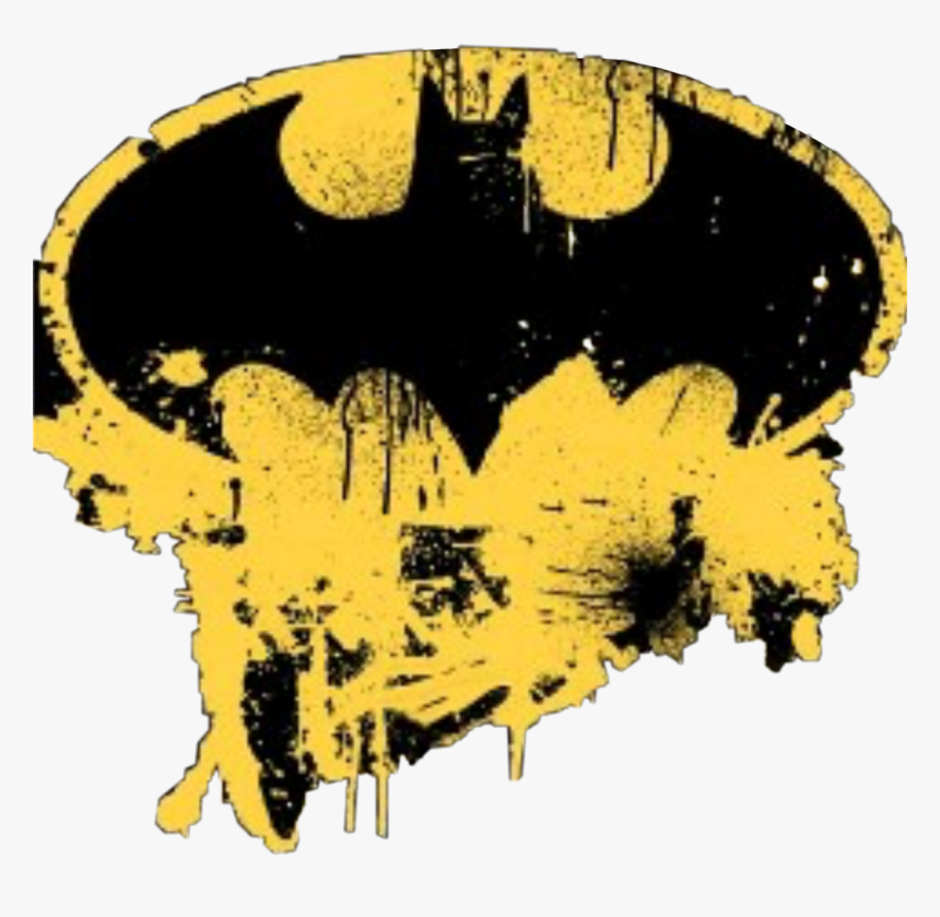 #batman #symbol #dc #hero #comic #sticker #paint #freetoedit - Batman Logo Spray Paint, HD Png Download, Free Download