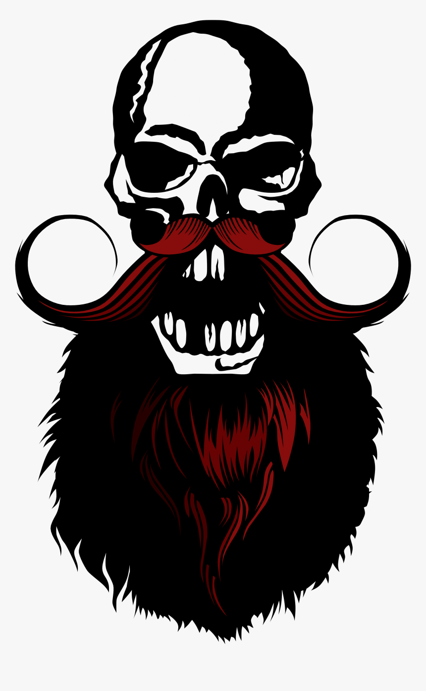 Tee Design, Vector Art, Skeleton, Badass, Skull, Horror, - Skull Logo Png Horror, Transparent Png, Free Download