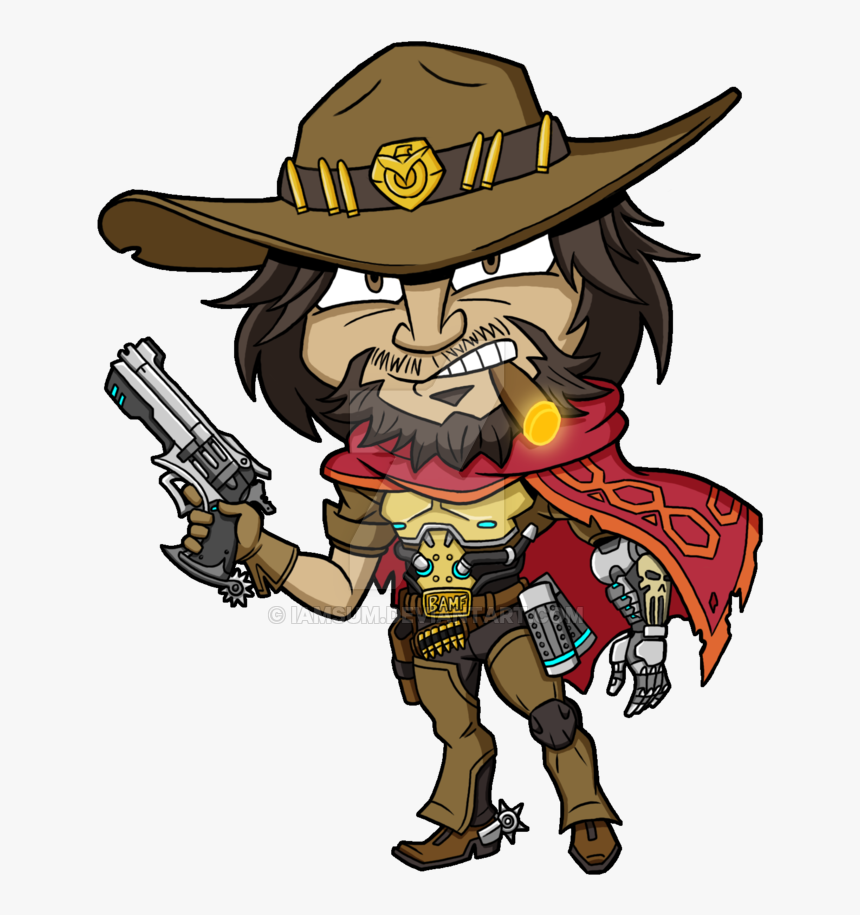 Cartoon Overwatch Drawing Transprent Banner Black And - Overwatch Cartoon Png, Transparent Png, Free Download