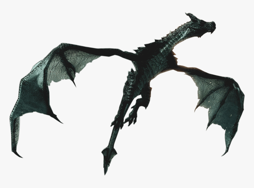 Elder Scrolls Skyrim Flying Dragon - Game Of Thrones Dragon Png, Transparent Png, Free Download