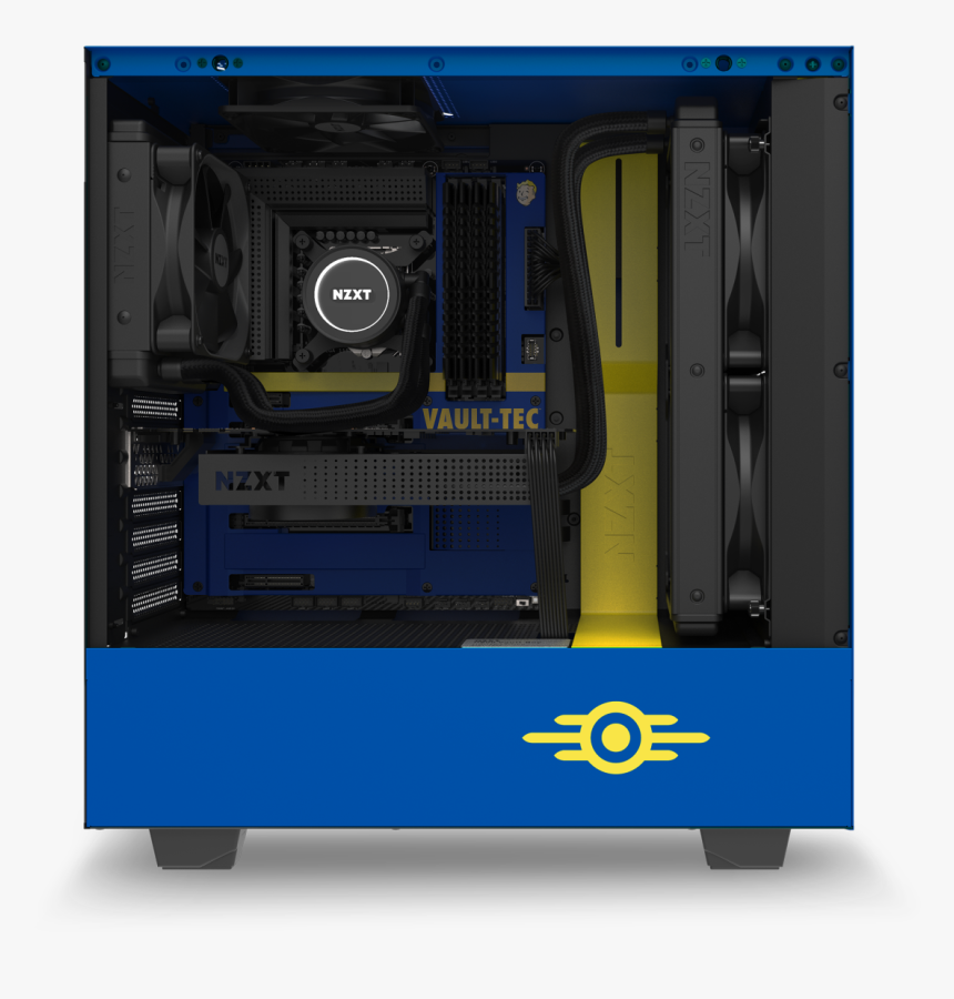 Nzxt 2019 Falloutcase 02 - Nzxt H500 Vault Boy, HD Png Download, Free Download