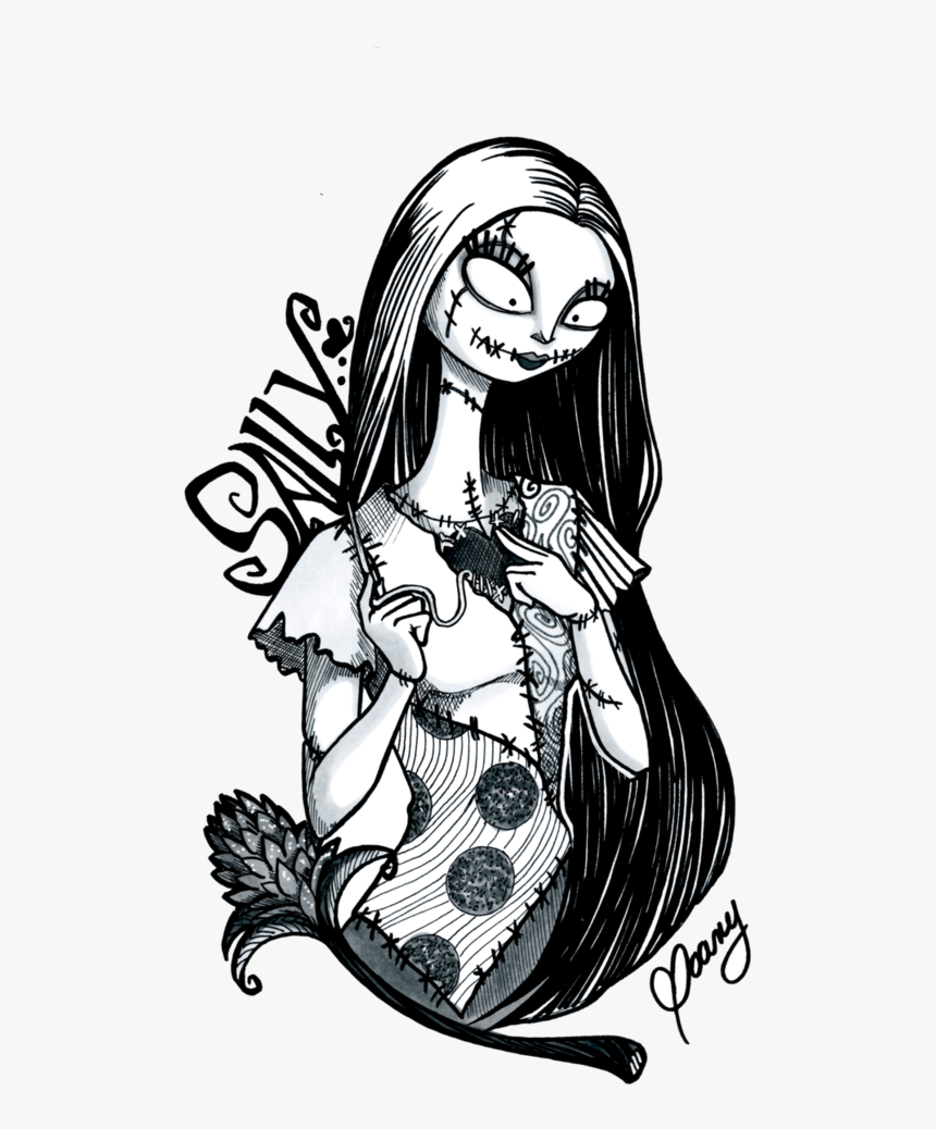 Drawing Spiral Nightmare Before Christmas - Nightmare Before Christmas Sally Drawing, HD Png Download, Free Download
