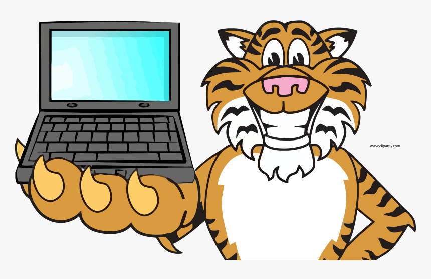 Computer Tigger Clipart Png Image Download - Tiger Reading A Book, Transparent Png, Free Download