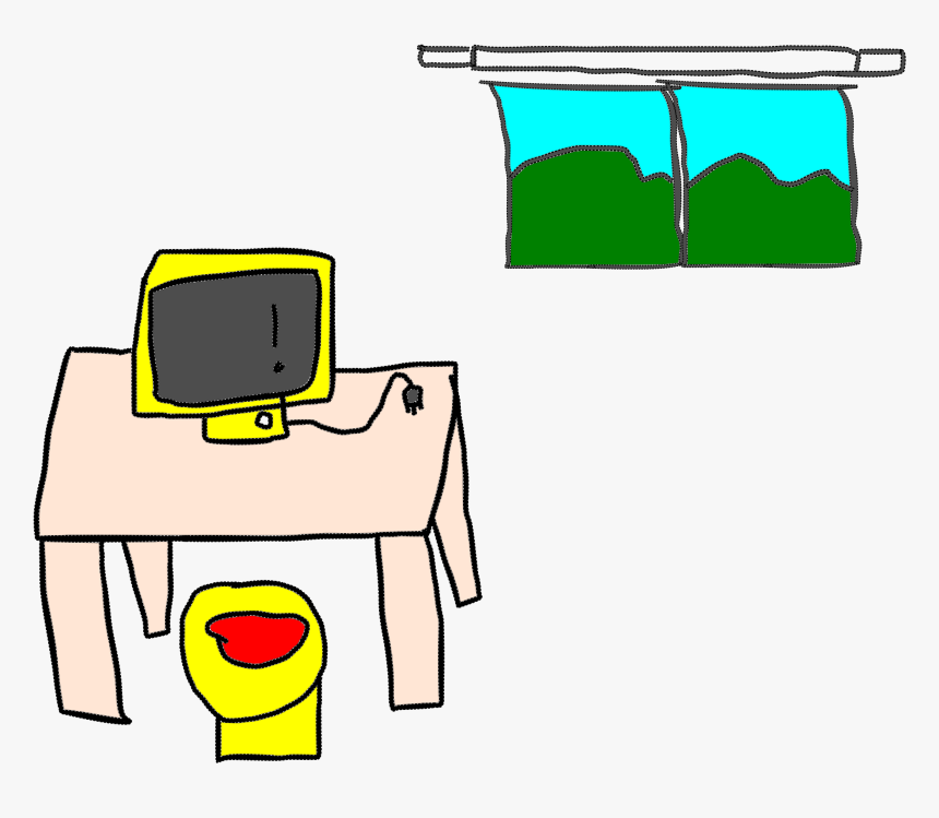 Table Laptop Computer Monitors Desktop Computers Cartoon Hd Png