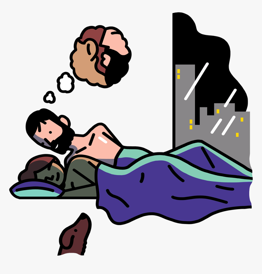 Married Couple Going To Sleep In The City - Going To Sleep Cartoon, HD Png Download, Free Download