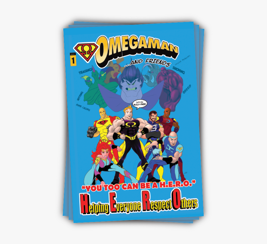 Transparent Comic Book Png - Omegaman Superhero Anti Bullying Poster, Png Download, Free Download