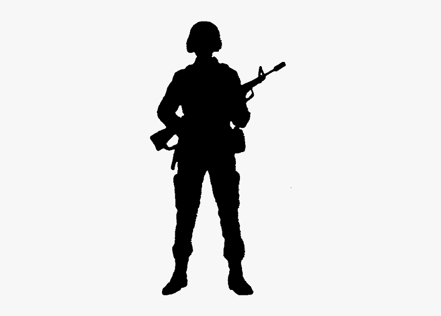 Clip Art Army Soldier Silhouette Free Content - Silhouette Soldier Clipart, HD Png Download, Free Download