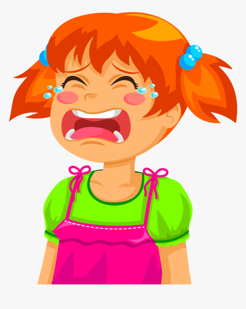 Crying Clipart Toddler - Transparent Girl Cry Clipart, HD Png Download, Free Download
