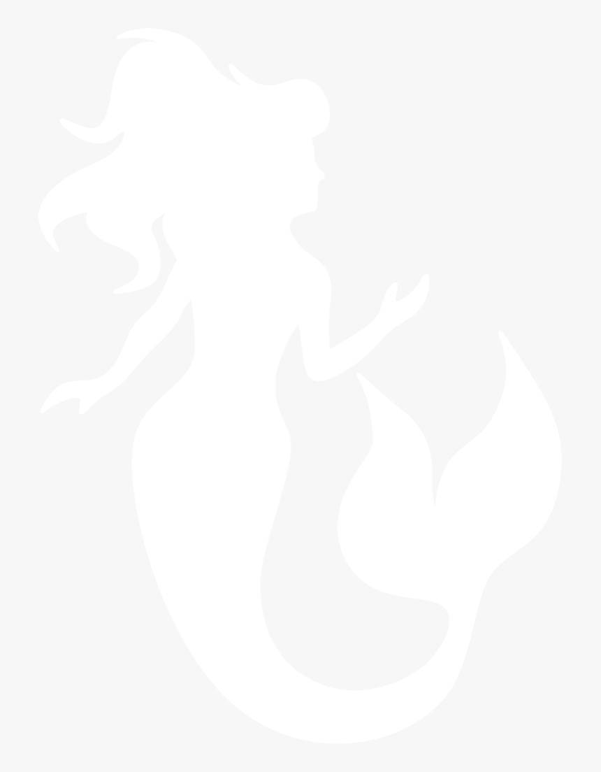 Mermaid Silhouette Png , Png Download - White Mermaid Silhouette Png, Transparent Png, Free Download