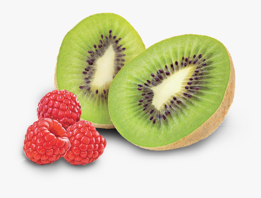 Kiwi Fruit And Raspberries, HD Png Download, Free Download