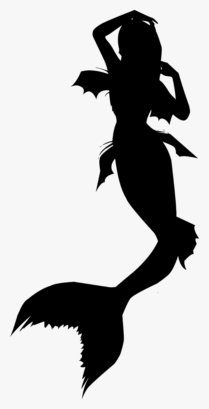 Mermaid, Silhouette, Animal, Curves, Fairy, Fantasy, - Mermaid, HD Png Download, Free Download