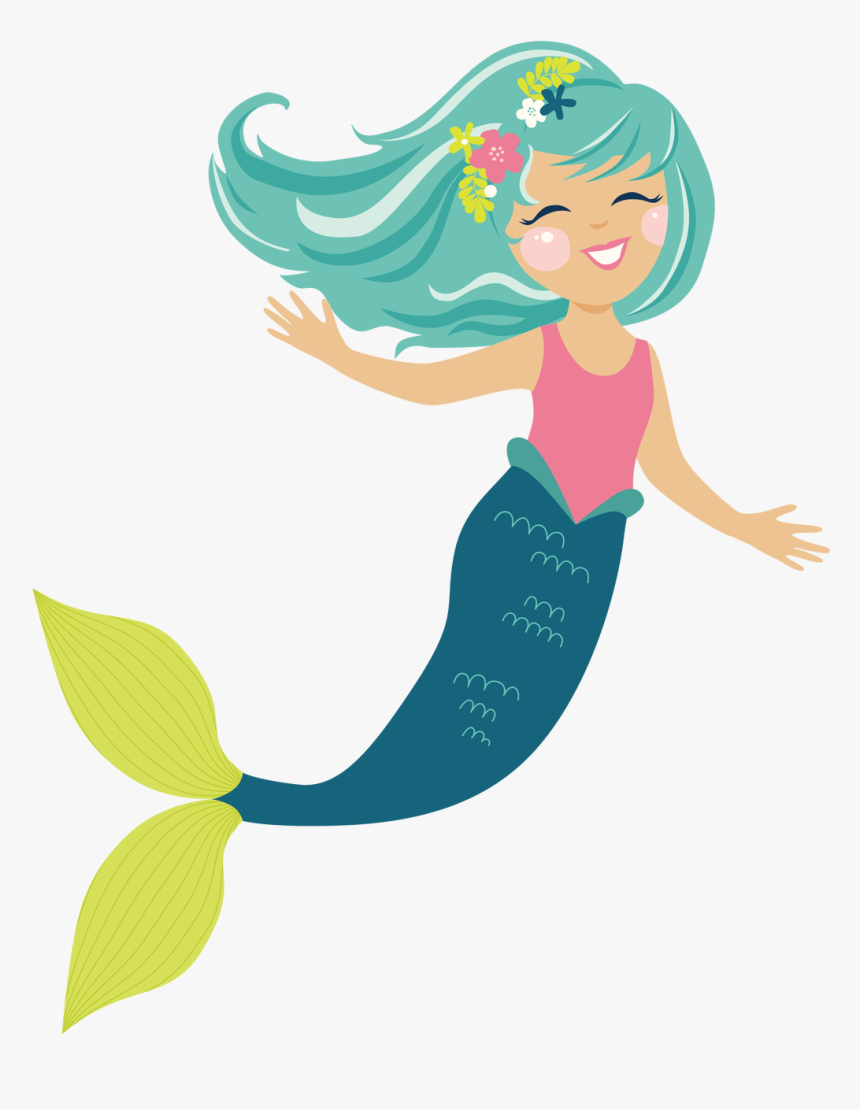 Mermaid Print & Cut File - Print And Cut Mermaid, HD Png Download, Free Download