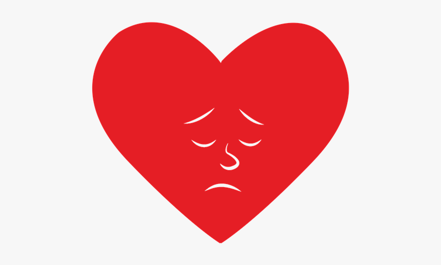 Crying Heart, Heart, Cry, Love, Emotion, Crying, Sad - Heart Emoji White Background, HD Png Download, Free Download