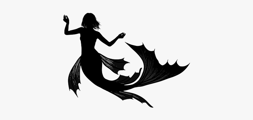 #mermaid #silhouettes - Mermaid, HD Png Download, Free Download