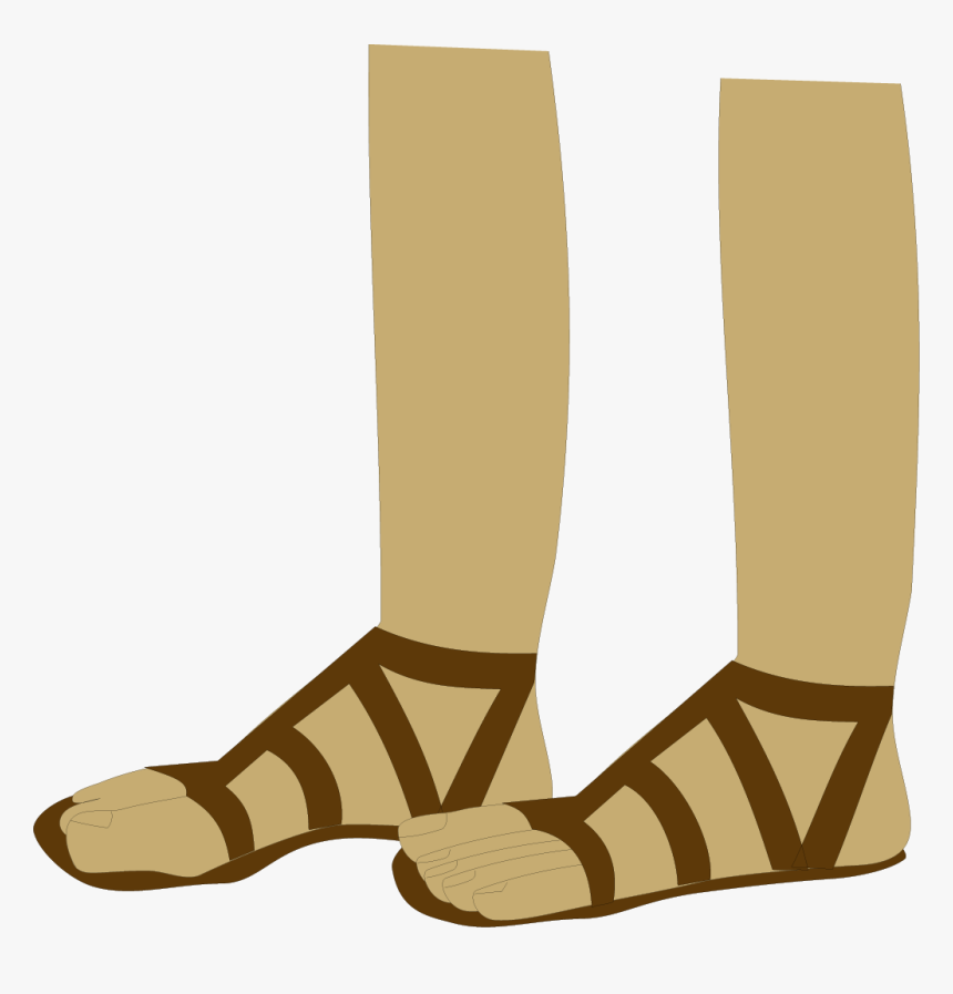 Foot Toe Clip Art - Drawing Of Feet In Sandals, HD Png Download, Free Download
