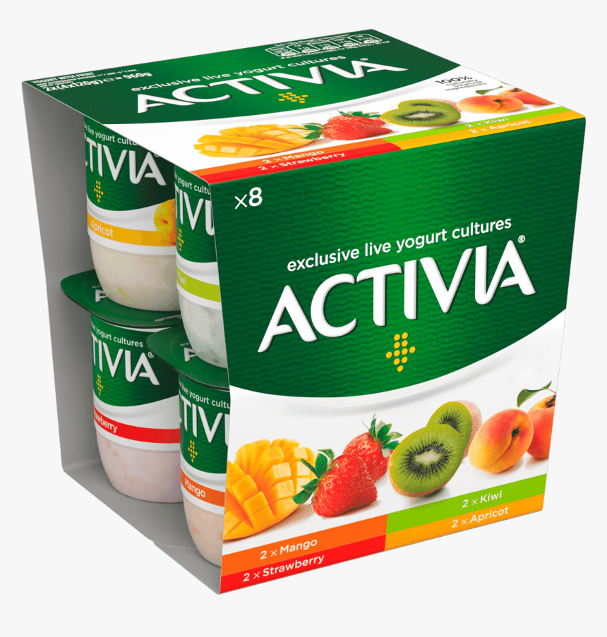 Activia Mango Strawberry Kiwi Apricot - No Added Sugar Yoghurt, HD Png Download, Free Download