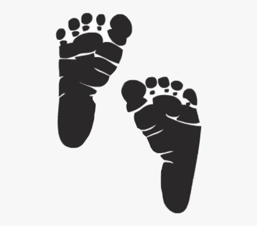Baby Babyfeet Silhouette - Baby Footprints Svg Free, HD Png Download, Free Download