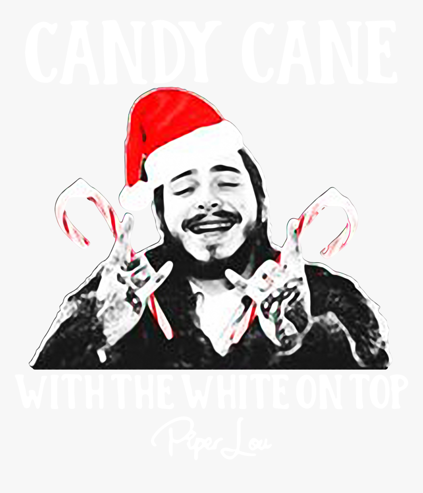 Post Malone Candy Cane With The White On Top Christmas, HD Png Download, Free Download