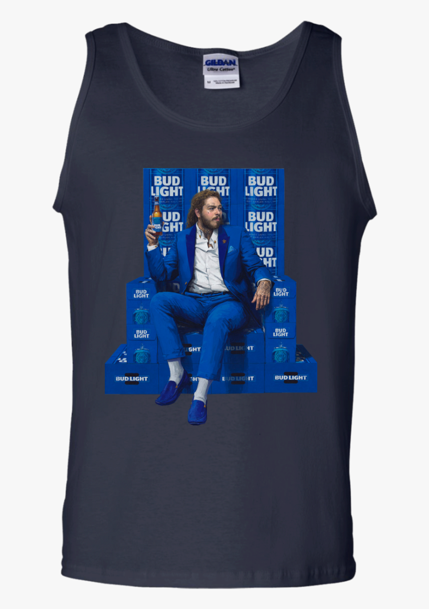 Post Malone Bud Light G220 Gildan 100% Cotton Tank, HD Png Download, Free Download