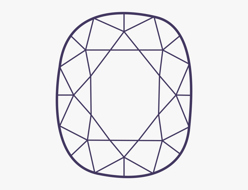 Cushion Diamond Shape Outline, HD Png Download, Free Download