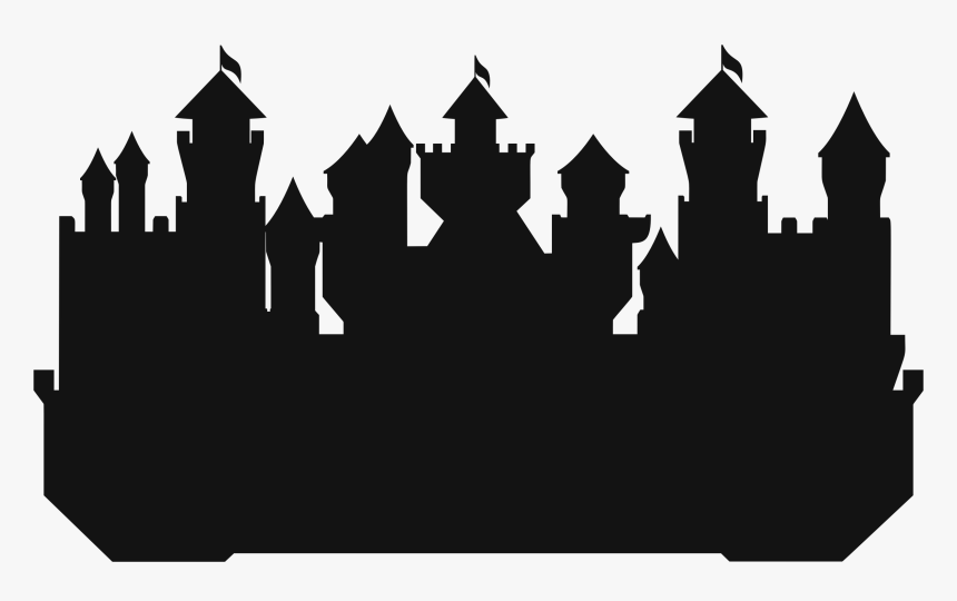 Large Castle Silhouette Clip Arts - Castle Silhouette Clip Art, HD Png Download, Free Download