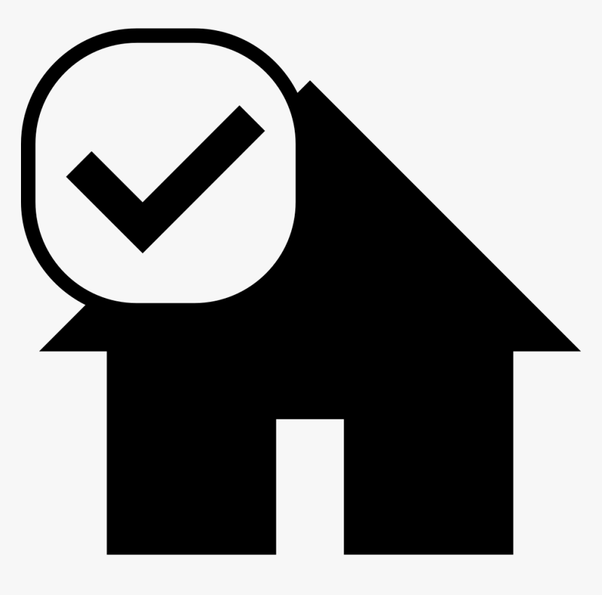 House Silhouette With Check Mark Comments - House Check Icon Png, Transparent Png, Free Download