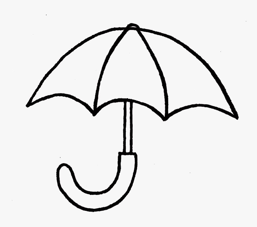 Diamond Clipart Drawn - Simple Drawing Of Umbrella, HD Png Download, Free Download