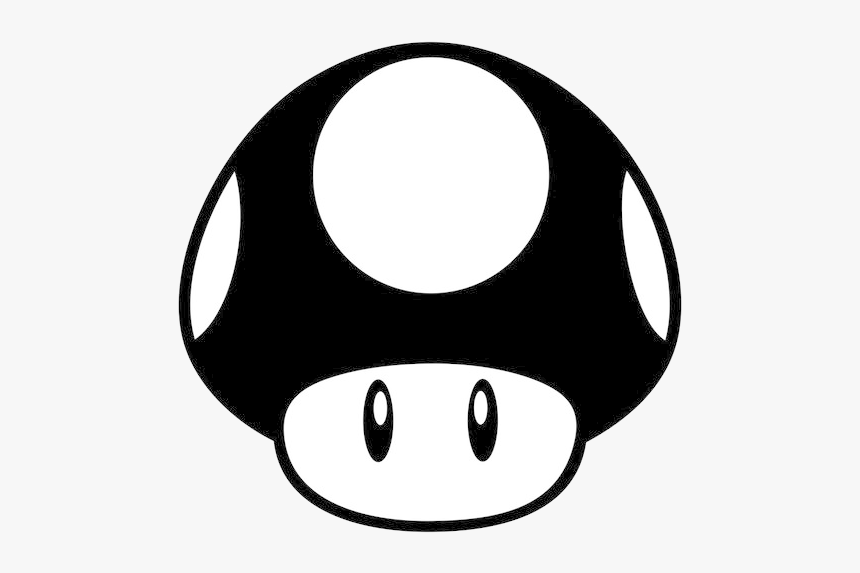 Mario Super Bros Mushroom Graphics Design Dxf Eps Cdr - Mario Mushroom Silh...