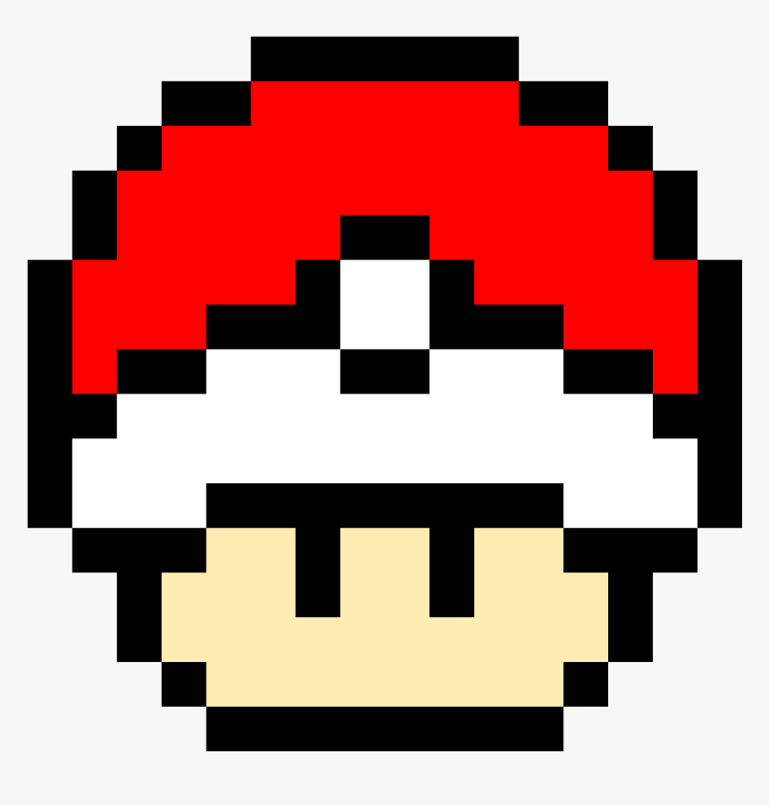 Mario Mushroom Pixel Art, HD Png Download, Free Download