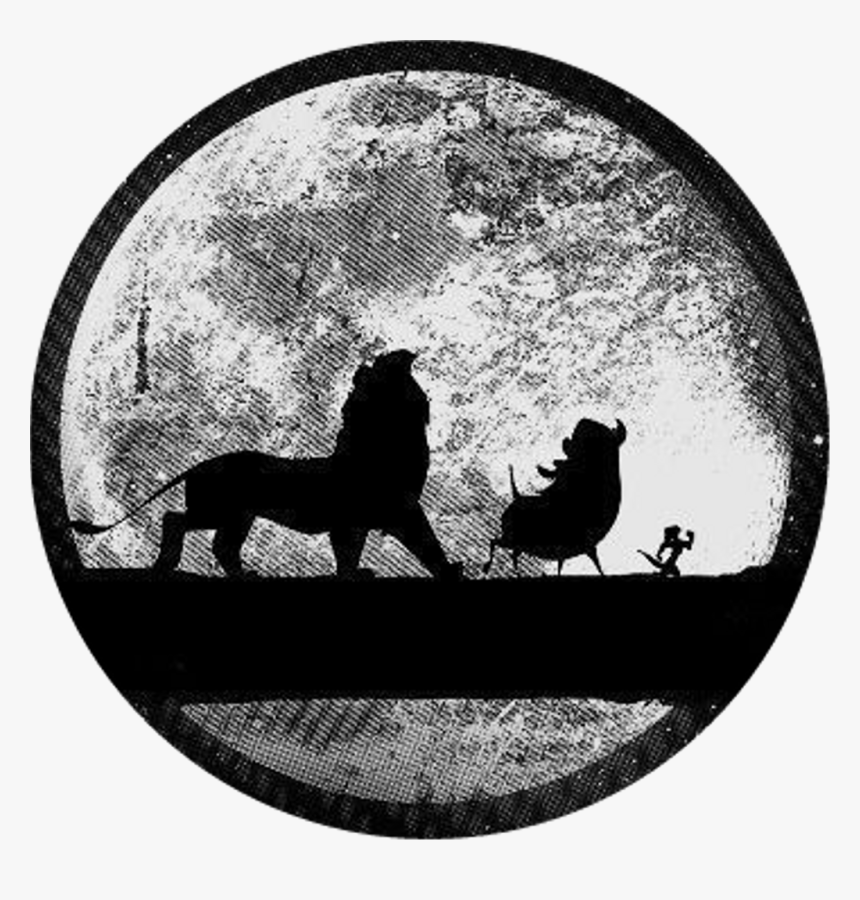 Hakuna Matata 🦁 Lion Hakunamatata Circle Png Tumblr - Lion King Wallpaper Black And White, Transparent Png, Free Download