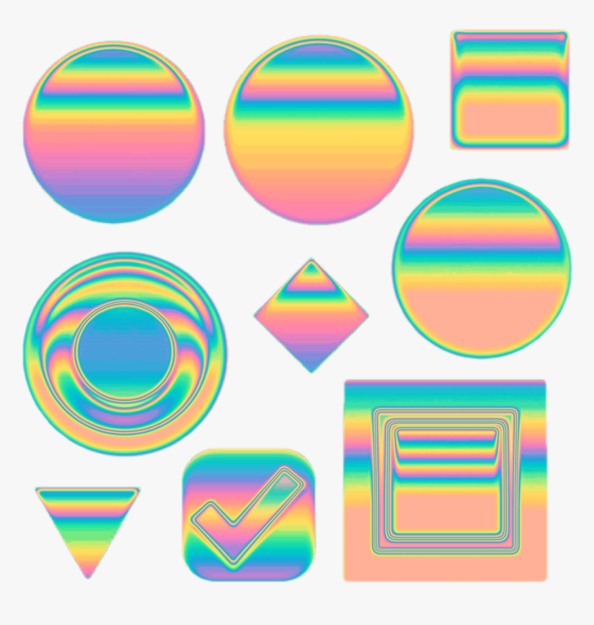 Holo Tumblr Vaporwave Aesthetic - Circle, HD Png Download, Free Download