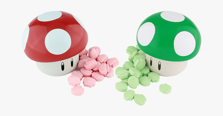 Nintendo Mario Mushroom Sours Candy Tin - Super Mario Sour Candy, HD Png Download, Free Download