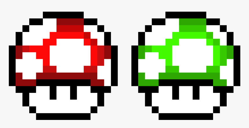 Super Mario World Mushroom Pixel Art , Png Download - Super Mario Mushroom Pixel, Transparent Png, Free Download