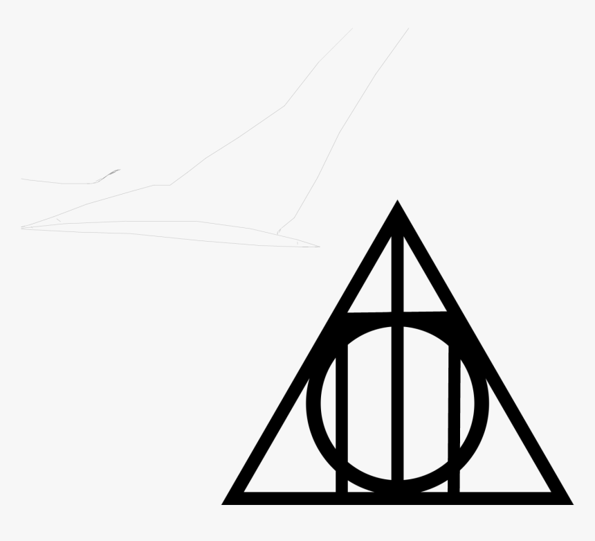 And White,line Art,font,graphics,clip Art,symbol,parallel,cone - Harry Potter Triangle Always, HD Png Download, Free Download