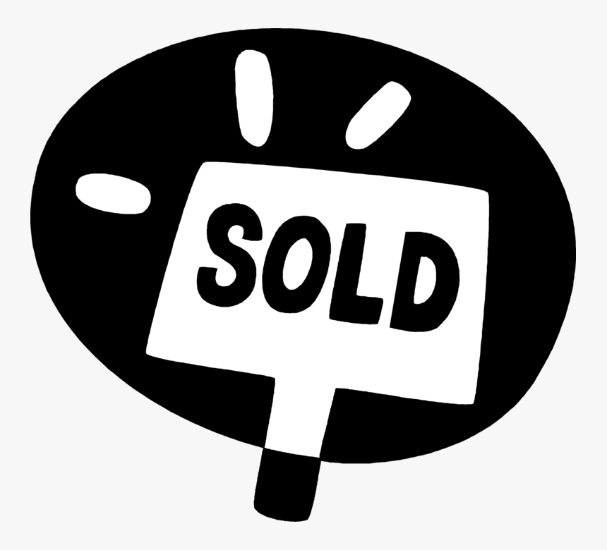 Vector Illustration Of Residential Real Estate Sold - Sign, HD Png Download, Free Download