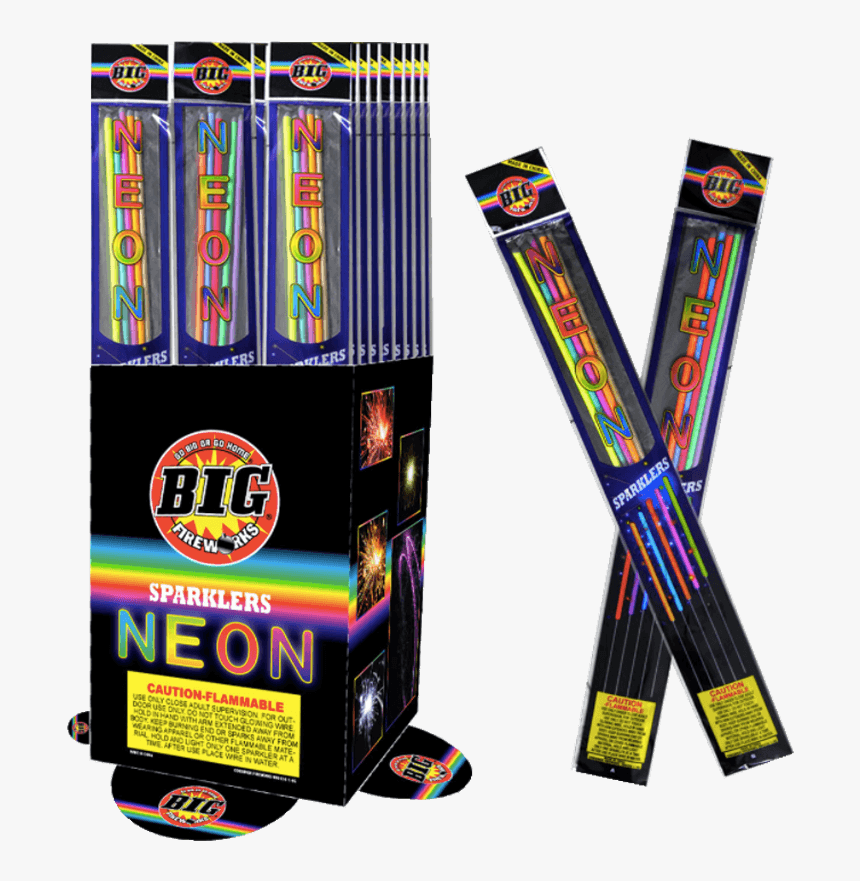 Neon Sparkler - Fireworks, HD Png Download, Free Download