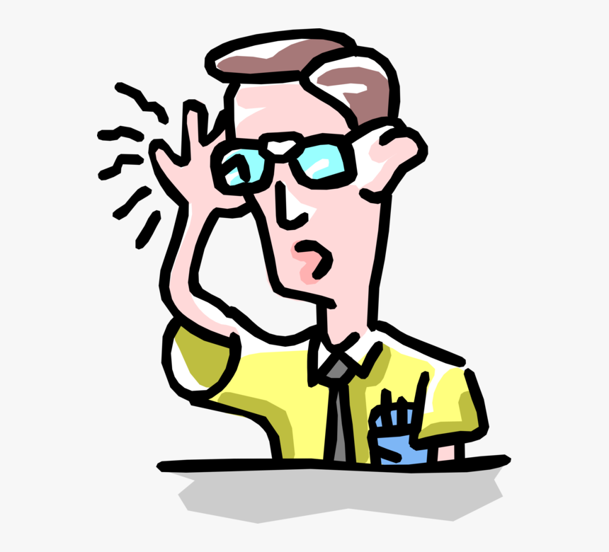 Geek Vector - Mann Mit Brille Clipart, HD Png Download, Free Download