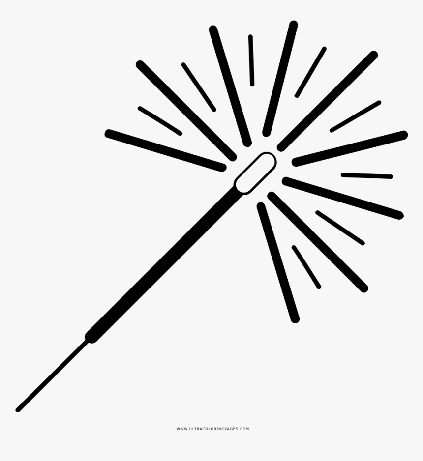Sparkler Coloring Page - Circle, HD Png Download, Free Download