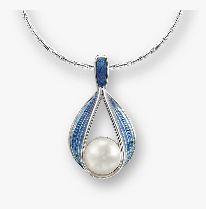 Nicole Barr Designs Sterling Silver Ribbon Necklace-blue - Locket, HD Png Download, Free Download