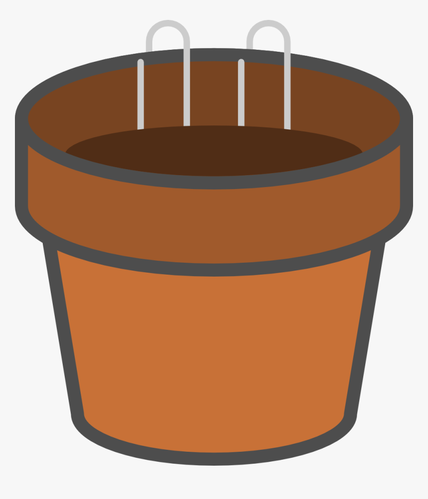 Potting Soil Png Black And White - Pot With Soil Transparent, Png Download, Free Download